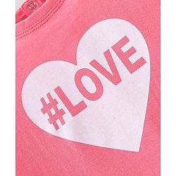 Babyhug 100% Cotton Knit Full Sleeves T-Shirt With Text Graphics - Pink