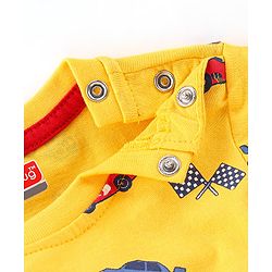 Babyhug 100% Cotton Knit Full Sleeves T-Shirt with Car Graphics Pack Of 5 - Multicolour