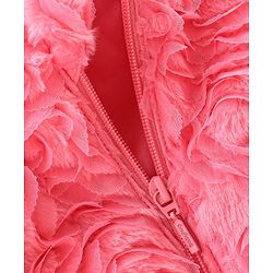 Babyhug Woven Full Sleeves Hoodie Solid Colour - Pink