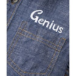 Babyhug Denim Half Sleeves Regular Collar One Pocket Shirt - Blue