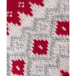 Babyhug Knit Woollen Cap - Red & Grey