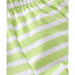 Babyhug 100% Cotton Trunk Striped & Dino Print Pack Of 3 - Green Blue & Orange