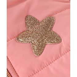 Babyhug Woven Full Sleeves Solid Colour Jacket with Detachable Hood - Pink