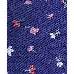 Babyhug Cotton Knit Full Sleeves Skivi T-Shirt with Floral Print - Blue