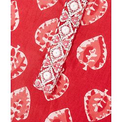 Babyhug 100% Cambric Full Sleeve Printed Kurta With Dhoti Set - Red