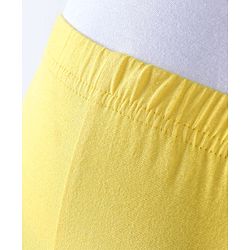 Babyhug Cotton Lycra Full Length Leggings Solid Colour - Yellow