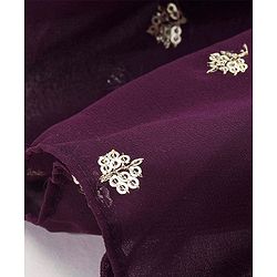 Babyhug Sleeveless Sequin Embroidered Choli with Lehenga and Jacket with Frill Design- Violet