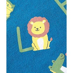 Babyhug 100% Cotton Knit Cap Lion Print -Green