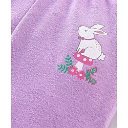 Babyhug Interlock Booties Pant Striped & Bunny Print Pack of 3 - Pink & Yellow
