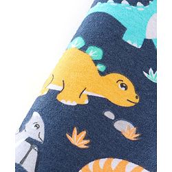 Babyhug Cotton Interlock Knit Full Length Bootie Pants Dino Print Pack of 3 - Blue