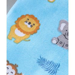 Babyhug Cotton Knit Striped & Jungle Printed Bootie Pants Pack of 3 - Multicolour