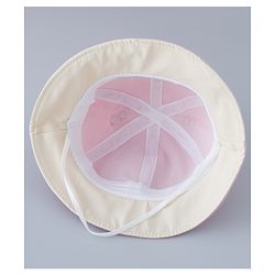 Babyhug Cotton Free Size Bucket Hat with Reindeer Applique - Pink