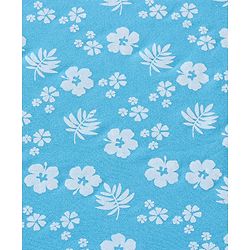Babyhug Terry Knit Towel Floral L 76 X B 76 cm- Blue