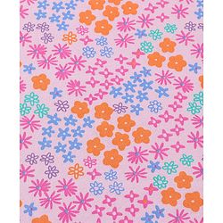Babyhug Terry Knit Hooded Bath Towel Floral Print L 72 x B 72 cm - Pink