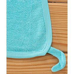 Babyhug Knit Terry Towel with Hood Animal Print L 76.2 X B 76.2 cm - Blue
