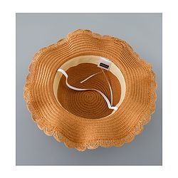 Babyhug Straw Hat with Bow Applique and Purse - Blue