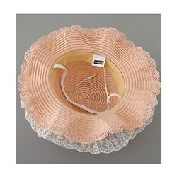 Babyhug Straw Hat with Bow Applique - Pink