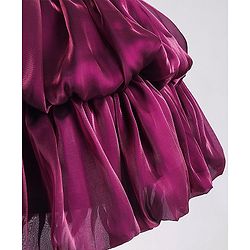 Babyhug Sleeveless Balloon Party Frock - Aubergine