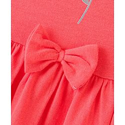 Babyhug Cotton Knit Half Frill Sleeves Frocks Apple Print Pack of 2 - Multicolor