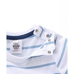 Babyhug Cotton Knit Full Sleeves Paw Patrol Printed T-Shirt & Lounge Pant Set - Blue & White