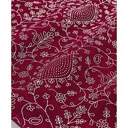 Babyhug Full Sleeves Embroidered Kurta with Solid Dhoti Set - Maroon