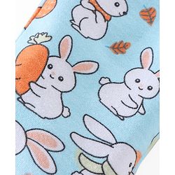 Babyhug Cotton Knit Full Length Diaper Pants Striped & Bunny Print Pack Of 3 - Multicfolour