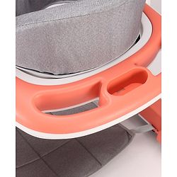 Babyhug Multifunction Foldable Activity Push Walker with Musical Play Tray & Lights - Red