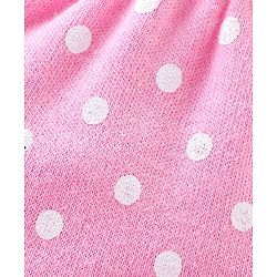 Babyhug 100% Cotton Knit Mittens and Booties Polka Dot Print - Pink