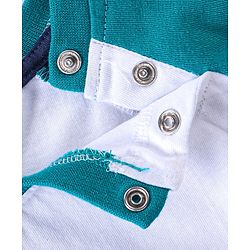 Babyhug 100% Cotton Knit Raglan Sleeves With T-Shirt & Lounge Pants Text Print - Green & Blue