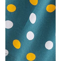 Babyhug 100% Cotton Knit Full Sleeves Frock with Polka Dot Print - Multicolor
