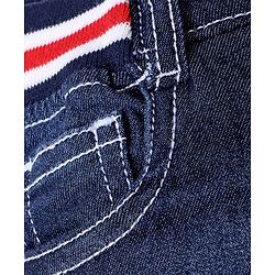 Babyhug Cotton Solid Joggers With Stretch - Blue