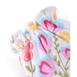 Babyhug 100% Cotton Mittens & Booties Set Floral Print - Pink