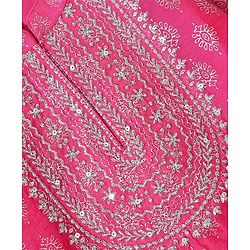 Babyhug Three Fourth Sleeves Foil Printed Kurti Pant and Dupatta Set - Fuchsia