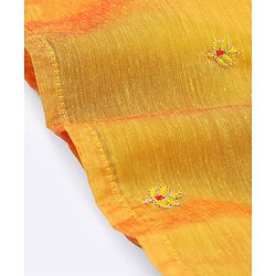 Babyhug Three Fourth Sleeves Embroidered Kurti Sharara and Dupatta Set - Mustard