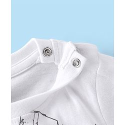 Babyhug 100% Cotton Knit Full Sleeves T-Shirt Avengers Graphics - White
