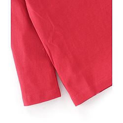 Babyhug 100% Cotton Knit Full Sleeves Solid Colour T-Shirt - Red