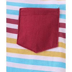 Babyhug Cotton Knit Full Sleeves Striped T-Shirt - Multicolour