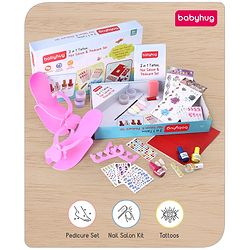 Babyhug 3 in 1 Tattoo Nail Saloon and Pedicure Kit - Multicolour