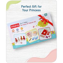 Babyhug 3 in 1 Tattoo Nail Saloon and Pedicure Kit - Multicolour