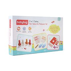 Babyhug 3 in 1 Tattoo Nail Saloon and Pedicure Kit - Multicolour