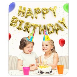 Babyhug Happy Birthday Gold Foil Letter Balloons - Pack of 13