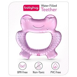 Babyhug Water Filled Frog Shape Teether -Pink