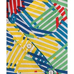 Babyhug Cotton Knit Half Sleeves Striped Shirt - Multicolour
