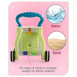 Babyhug Premium Puppy Push Walker for Kids- Green| Activity Walker with Music & Light for Toddlers| Sit to Stand Multi Activity Walker| Interactive Learning Toy for 9 Months to 3 Year Kids| BIS Certified