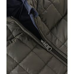 Babyhug Woven Full Sleeves Solid Color Reversible Hooded Jacket - Olive Green & Navy Blue
