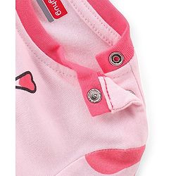 Babyhug Cotton Knit Full Sleeves Night Suit Giraffe Print - Pink