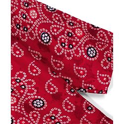 Babyhug 100% Cotton Woven Full Sleeves Bandhani Printed Kurta Dhoti Set -Red
