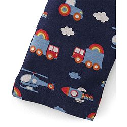 Babyhug Cotton Knit Full Length Diaper Pants Car Print Pack of 3 -Multicolour