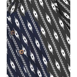 Babyhug Cotton Woven Full Sleeves Printed Kurta Pyjama Set -Navy Blue