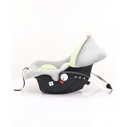 Babyhug Onyx Elite Car Seat cum Carry Cot with Rocking Base and aluminium handle - Grey & Green